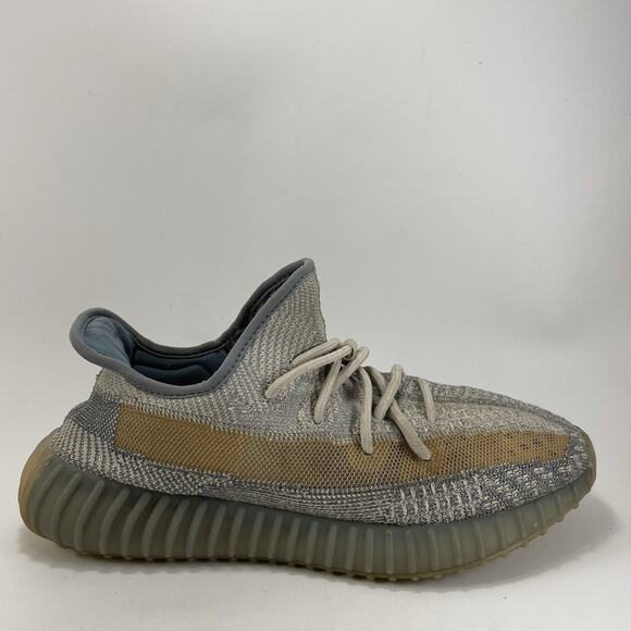 adidas Yeezy Boost 350 V2 Israfil Mens Size 10 Leather Grey Casual Sneakers main image 4